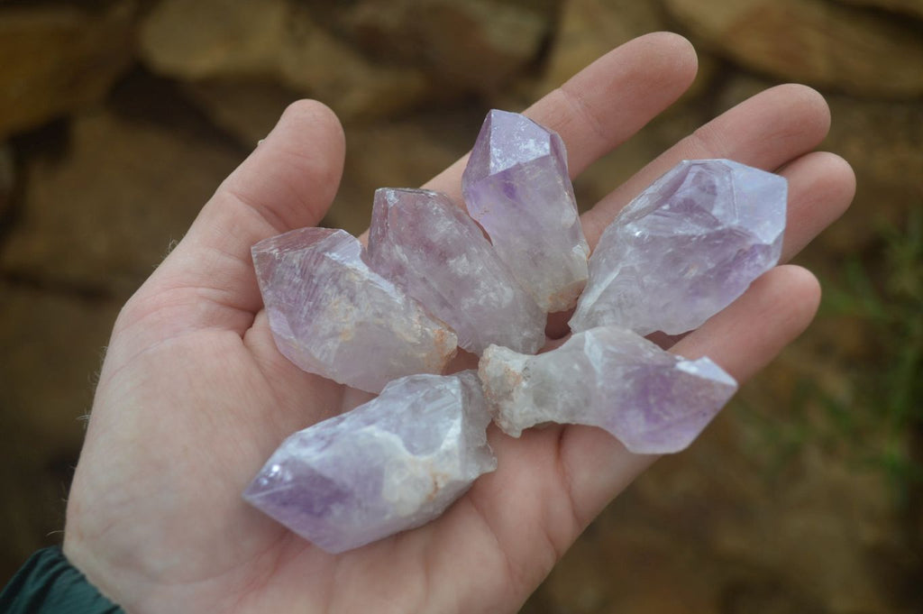 Natural Jacaranda Amethyst Crystals x 35 From Zambia - Toprock Gemstones and Minerals 