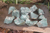 Natural Jade Cobbed Specimens x 12 From Swaziland