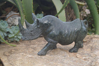 Polished Serpentine Rhino Carving x 1 From Zimbabwe - Toprock Gemstones and Minerals 