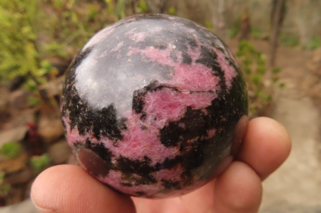 Polished Rhodonite Spheres x 4 From Madagascar - Toprock Gemstones and Minerals 