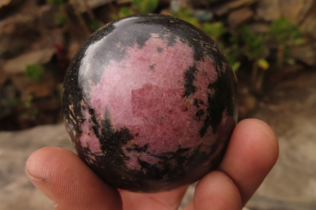Polished Rhodonite Spheres x 4 From Madagascar - Toprock Gemstones and Minerals 