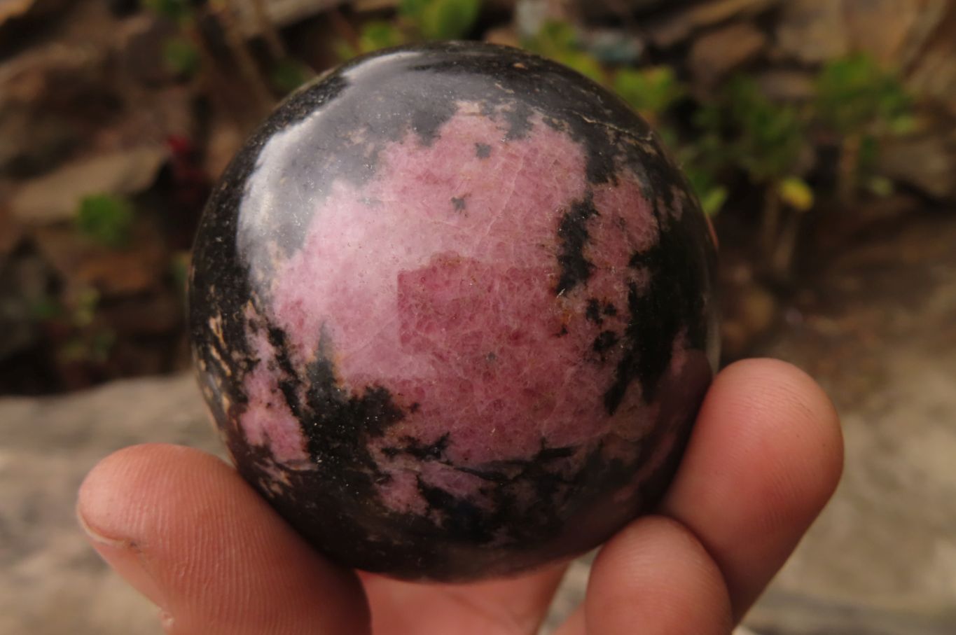 Polished Rhodonite Spheres x 4 From Madagascar - Toprock Gemstones and Minerals 