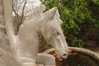 Polished White Marble Pegasus Carving x 1 From Zimbabwe - Toprock Gemstones and Minerals 