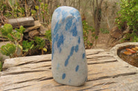 Polished Blue Spinel Quartz Standing Free Form x 1 From Madagascar - Toprock Gemstones and Minerals 