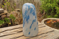 Polished Blue Spinel Quartz Standing Free Form x 1 From Madagascar - Toprock Gemstones and Minerals 