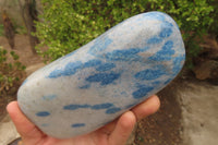 Polished Blue Spinel Quartz Standing Free Form x 1 From Madagascar - Toprock Gemstones and Minerals 