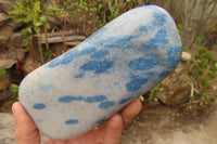 Polished Blue Spinel Quartz Standing Free Form x 1 From Madagascar - Toprock Gemstones and Minerals 