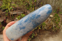Polished Blue Spinel Quartz Standing Free Form x 1 From Madagascar - Toprock Gemstones and Minerals 