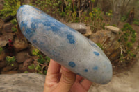Polished Blue Spinel Quartz Standing Free Form x 1 From Madagascar - Toprock Gemstones and Minerals 