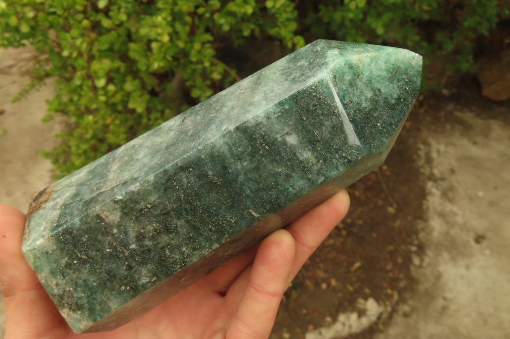 Polished Fuchsite Quartz Prism x 1 From Madagascar - Toprock Gemstones and Minerals 
