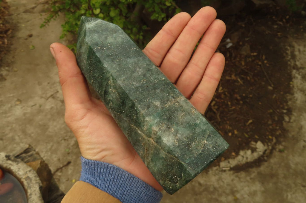 Polished Fuchsite Quartz Prism x 1 From Madagascar - Toprock Gemstones and Minerals 