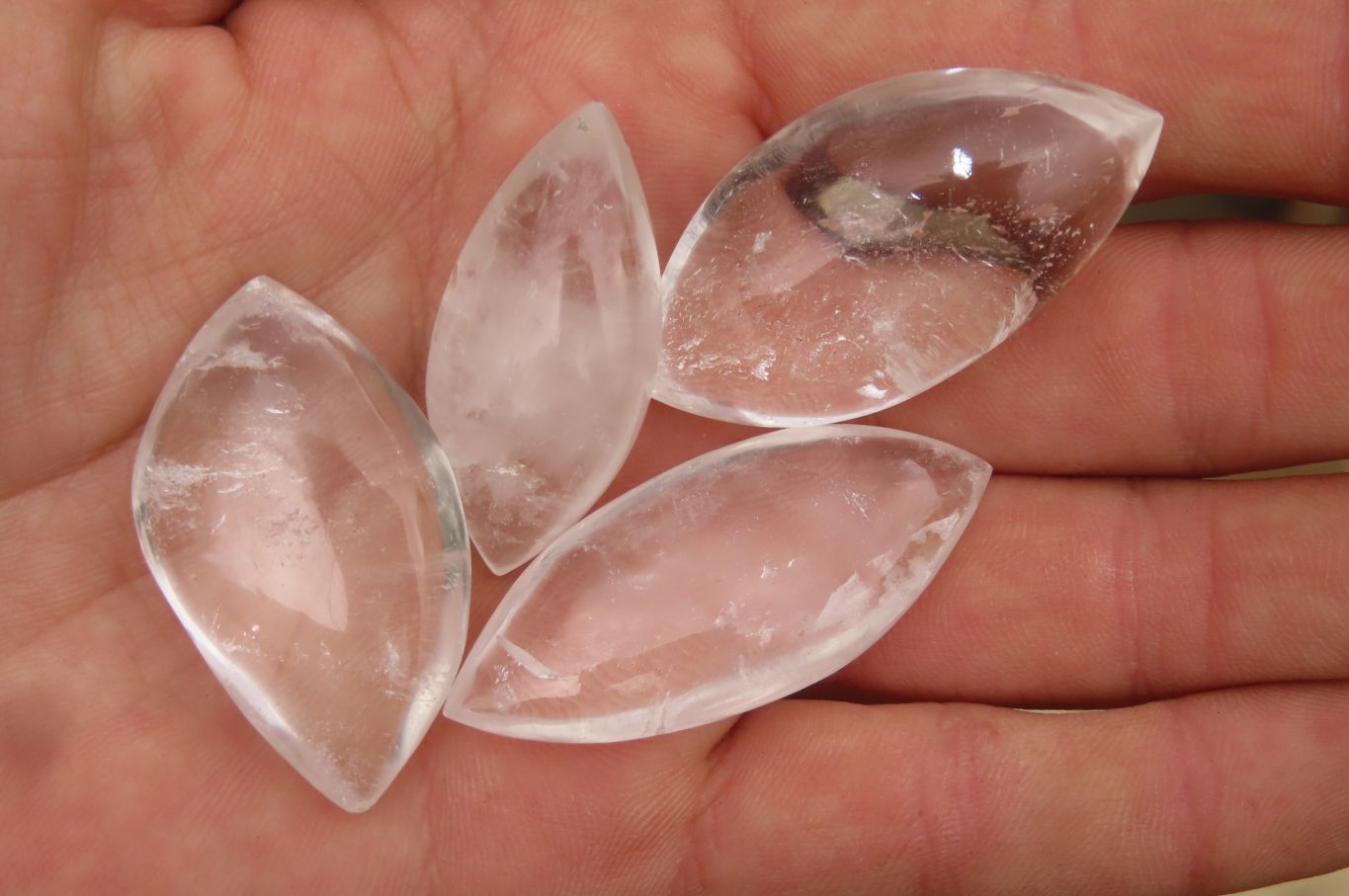 Polished Clear Quartz "Angel Tears" Pendant Pieces x 20 From Madagascar - Toprock Gemstones and Minerals 