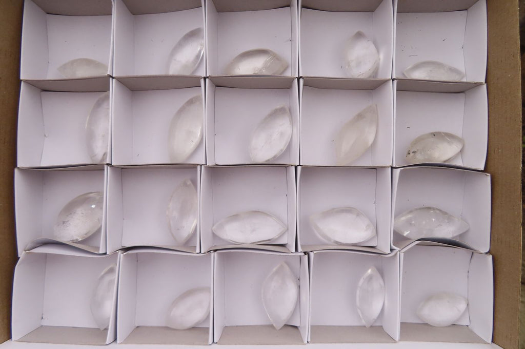 Polished Clear Quartz "Angel Tears" Pendant Pieces x 20 From Madagascar - Toprock Gemstones and Minerals 