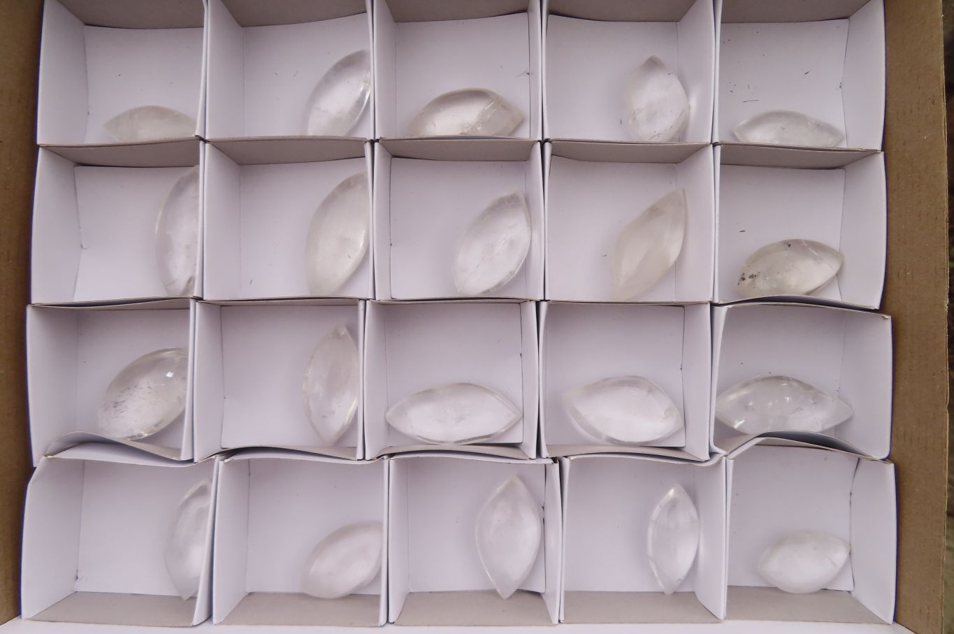 Polished Clear Quartz "Angel Tears" Pendant Pieces x 20 From Madagascar - Toprock Gemstones and Minerals 