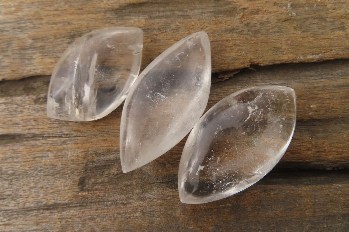 Polished Clear Quartz "Angel Tears" Pendant Pieces x 20 From Madagascar - Toprock Gemstones and Minerals 