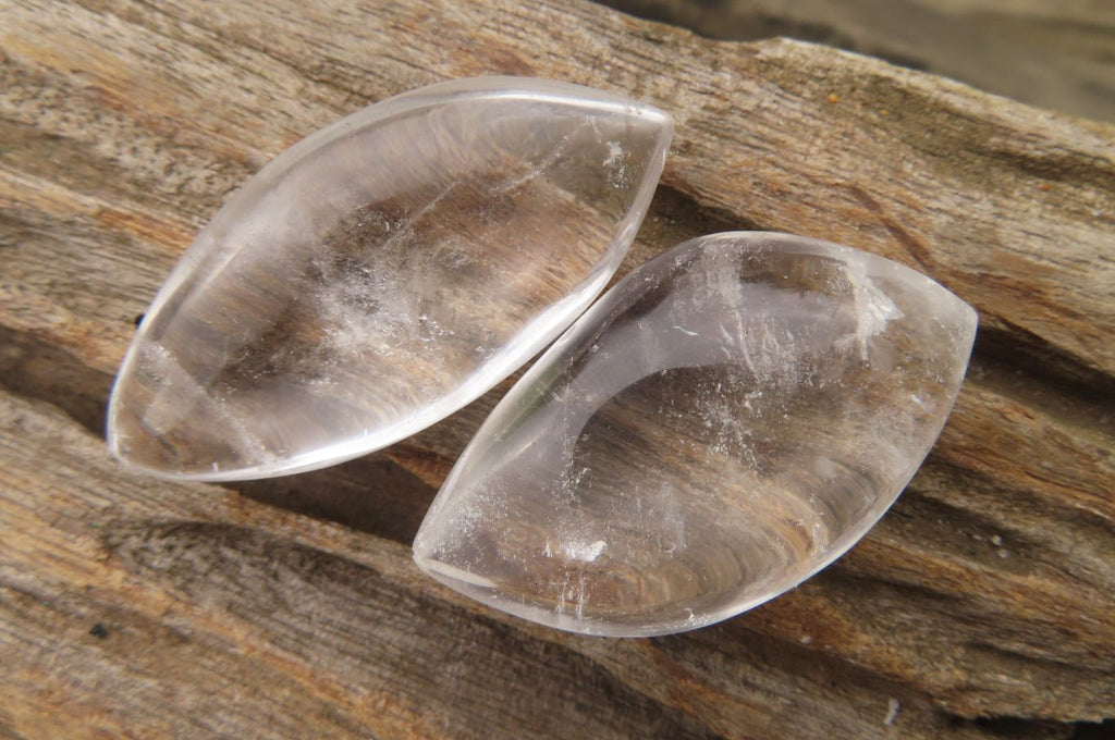 Polished Clear Quartz "Angel Tears" Pendant Pieces x 20 From Madagascar - Toprock Gemstones and Minerals 
