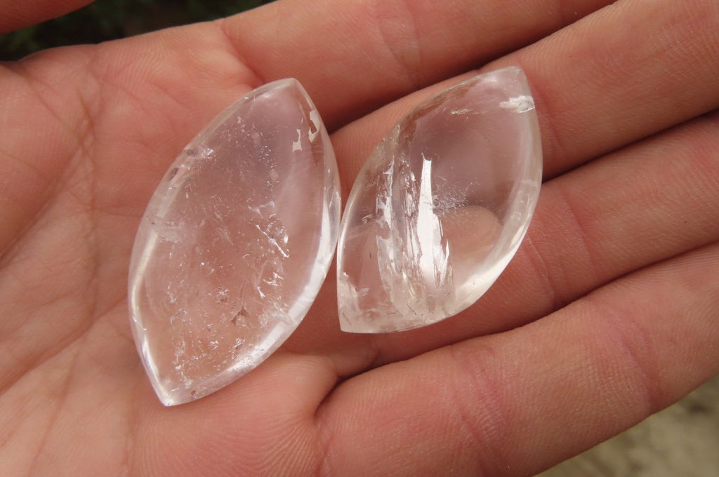 Polished Clear Quartz "Angel Tears" Pendant Pieces x 20 From Madagascar - Toprock Gemstones and Minerals 