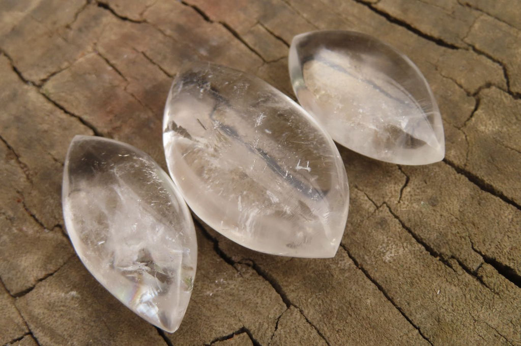 Polished Clear Quartz "Angel Tears" Pendant Pieces x 20 From Madagascar - Toprock Gemstones and Minerals 