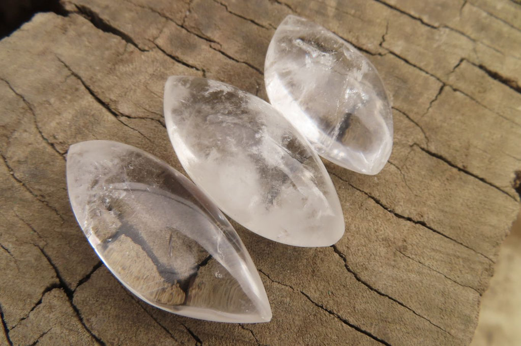 Polished Clear Quartz "Angel Tears" Pendant Pieces x 20 From Madagascar - Toprock Gemstones and Minerals 