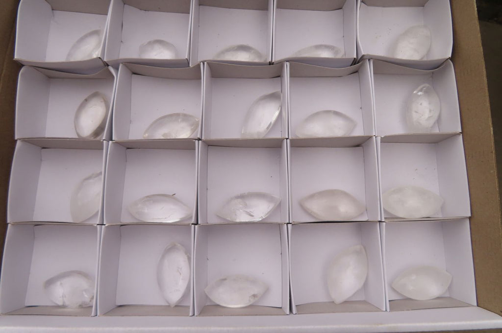 Polished Clear Quartz "Angel Tears" Pendant Pieces x 20 From Madagascar - Toprock Gemstones and Minerals 