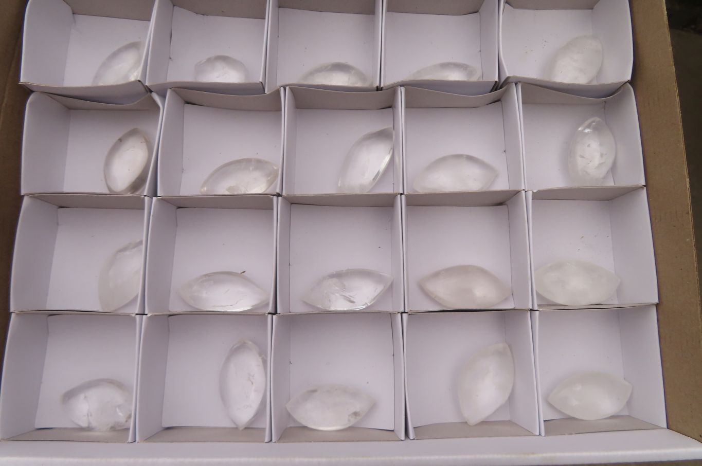 Polished Clear Quartz "Angel Tears" Pendant Pieces x 20 From Madagascar - Toprock Gemstones and Minerals 