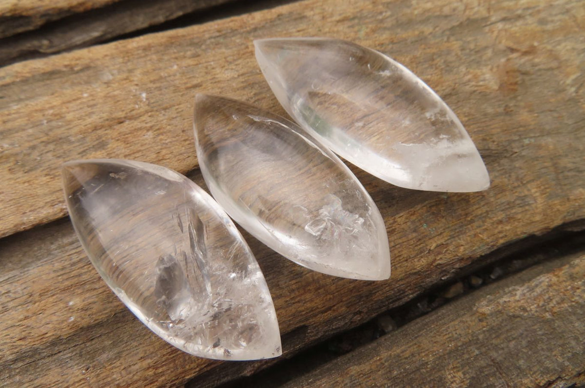 Polished Clear Quartz "Angel Tears" Pendant Pieces x 20 From Madagascar - Toprock Gemstones and Minerals 