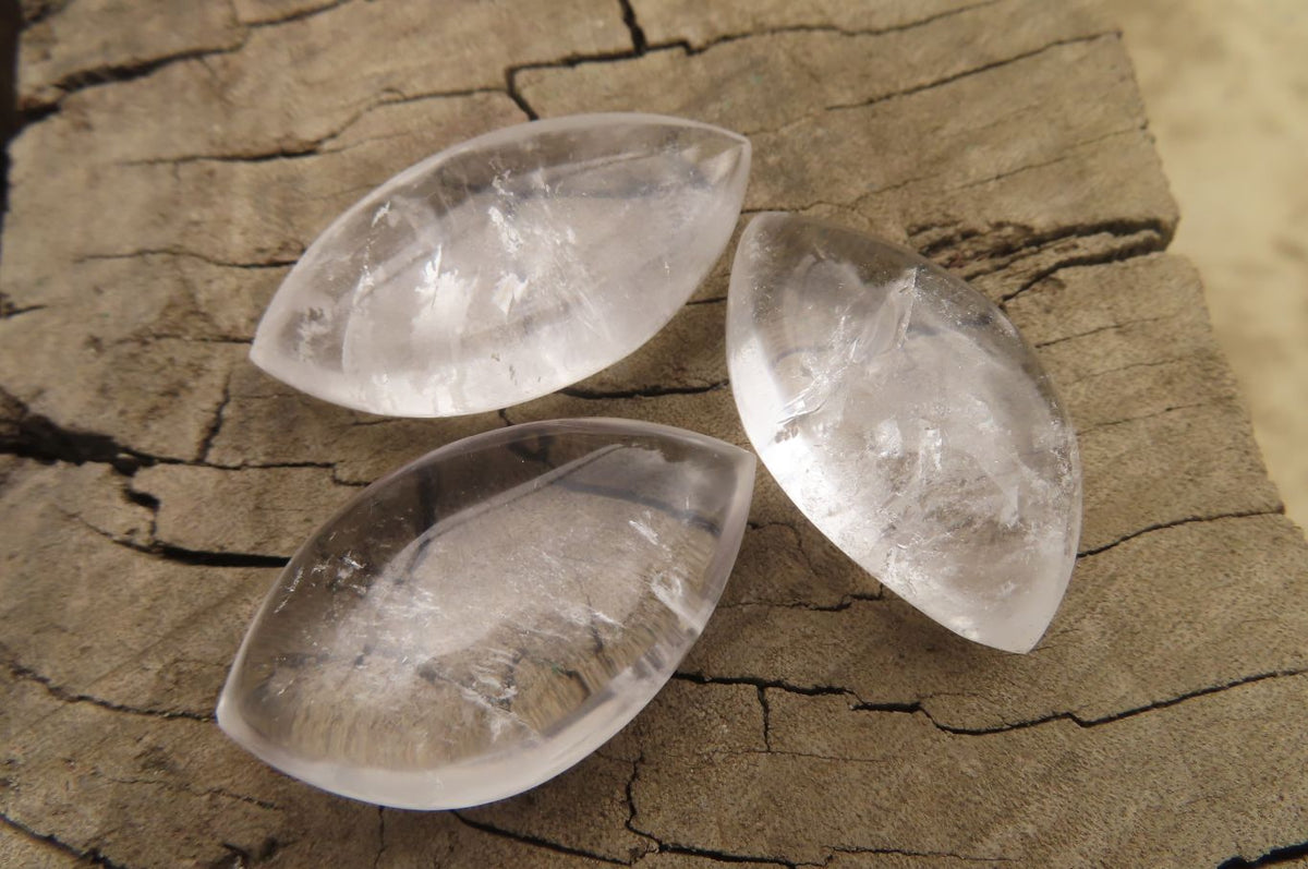 Polished Clear Quartz "Angel Tears" Pendant Pieces x 20 From Madagascar - Toprock Gemstones and Minerals 