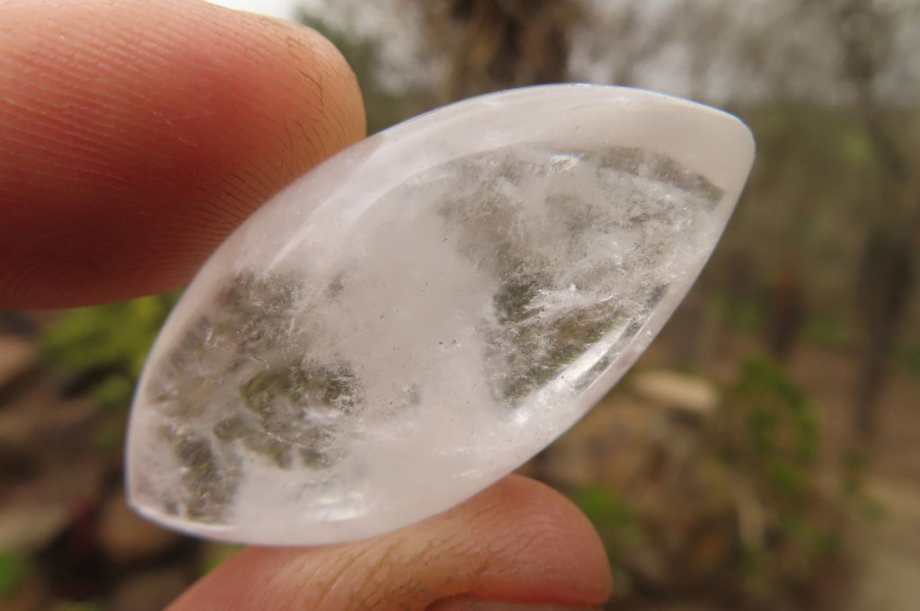 Polished Clear Quartz "Angel Tears" Pendant Pieces x 20 From Madagascar - Toprock Gemstones and Minerals 