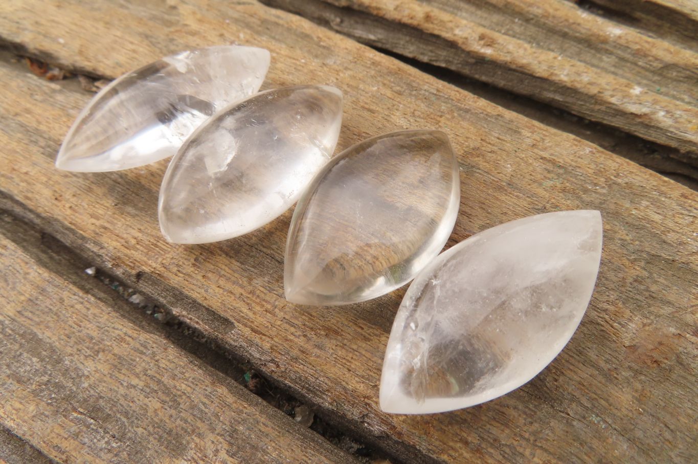 Polished Clear Quartz "Angel Tears" Pendant Pieces x 20 From Madagascar - Toprock Gemstones and Minerals 