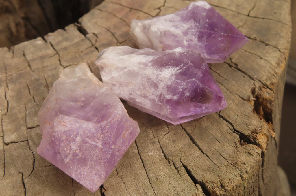 Natural Jacaranda Amethyst Single Crystals x 35 From Zambia - Toprock Gemstones and Minerals 