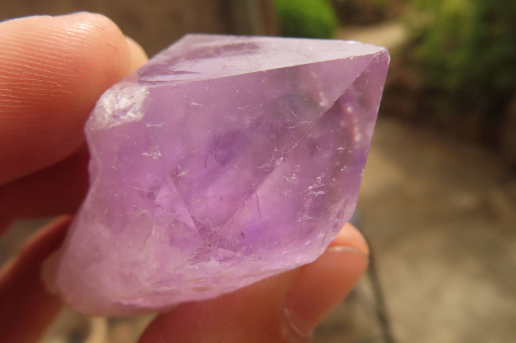 Natural Jacaranda Amethyst Single Crystals x 35 From Zambia - Toprock Gemstones and Minerals 