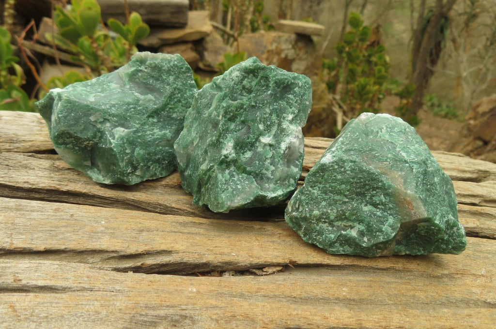 Natural Green Jade Specimens x 12 From Swaziland - Toprock Gemstones and Minerals 