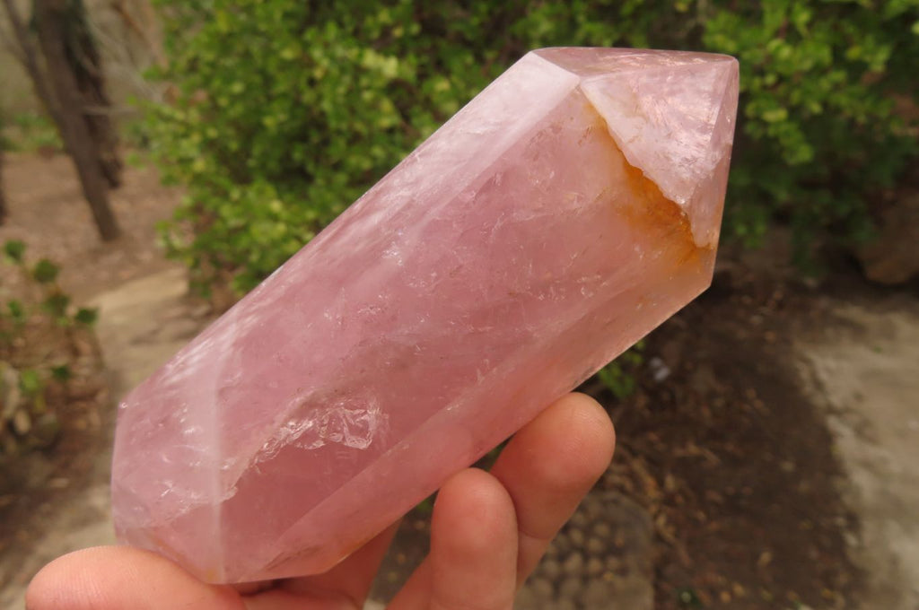 Polished Rose Quartz Crystals x 3 From Madagascar - Toprock Gemstones and Minerals 