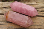 Polished Rose Quartz Crystals x 3 From Madagascar - Toprock Gemstones and Minerals 
