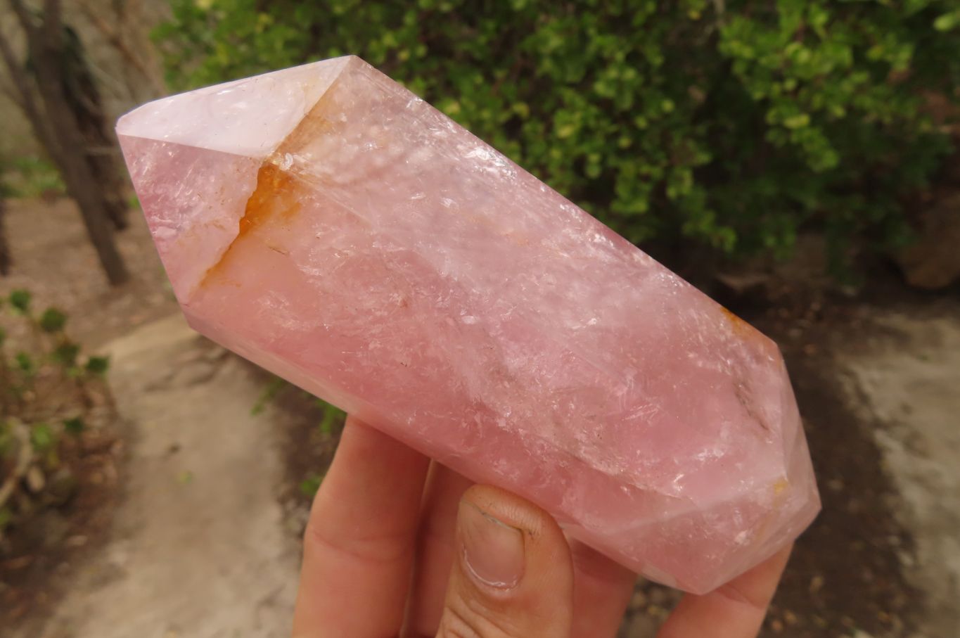 Polished Rose Quartz Crystals x 3 From Madagascar - Toprock Gemstones and Minerals 