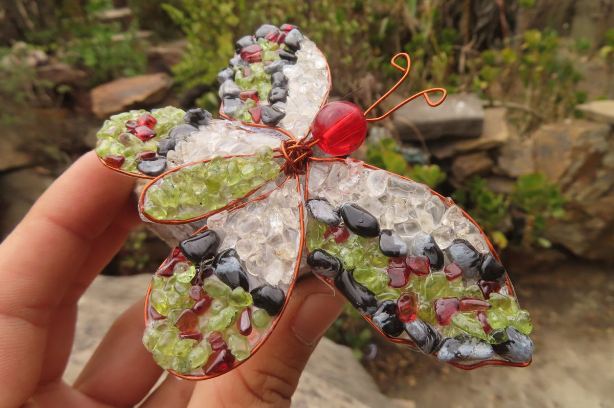 Hand Made Large Gemstone Butterfly - sold per piece From South Africa - Toprock Gemstones and Minerals 