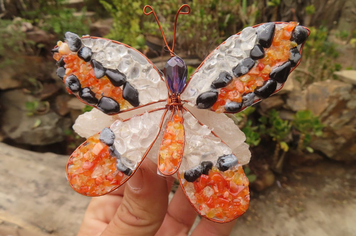 Hand Made Large Gemstone Butterfly - sold per piece From South Africa - Toprock Gemstones and Minerals 