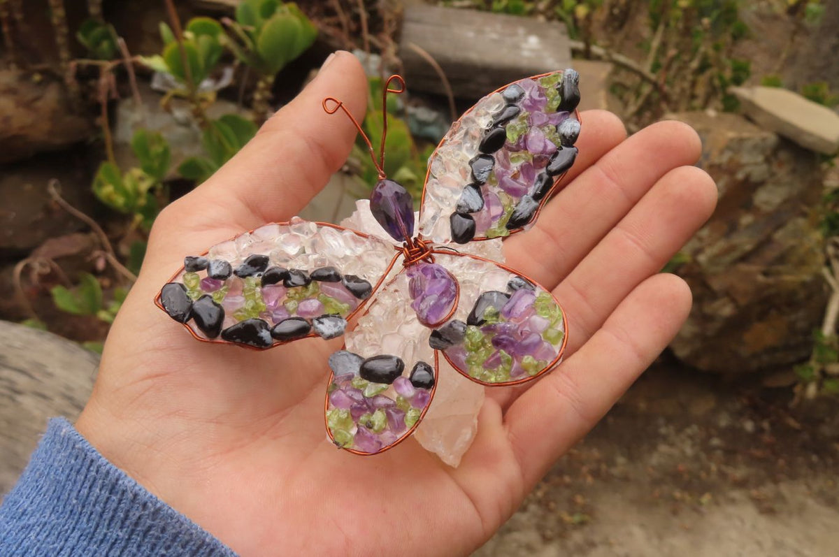 Hand Made Large Gemstone Butterfly - sold per piece From South Africa - Toprock Gemstones and Minerals 