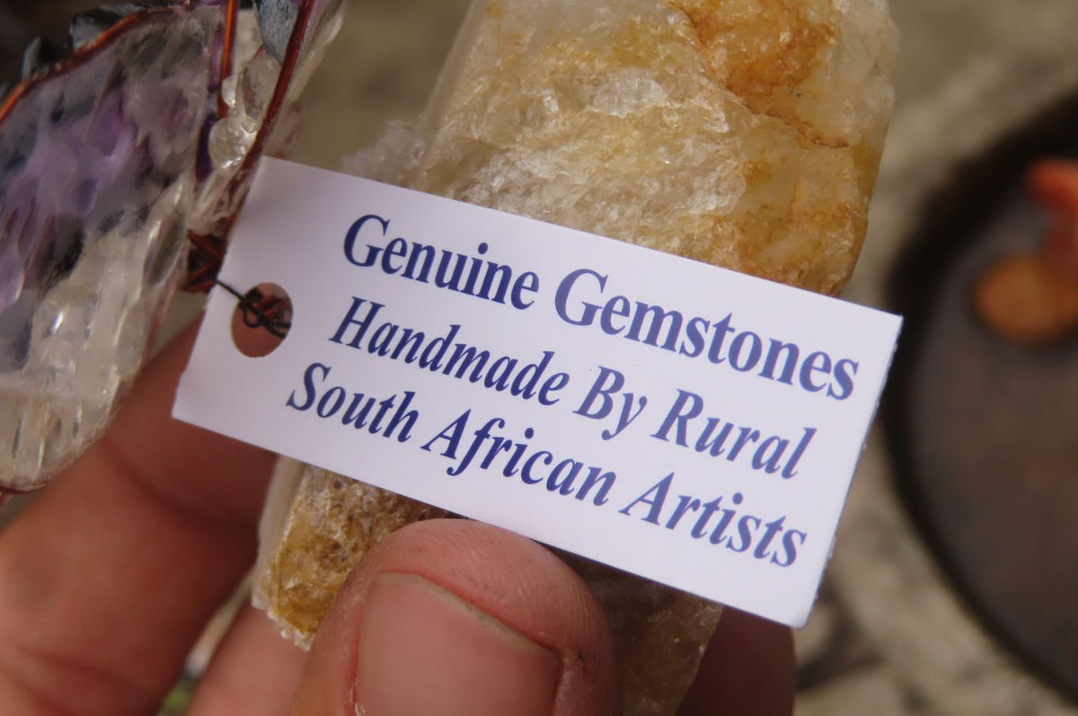 Hand Made Large Gemstone Butterfly - sold per piece From South Africa - Toprock Gemstones and Minerals 