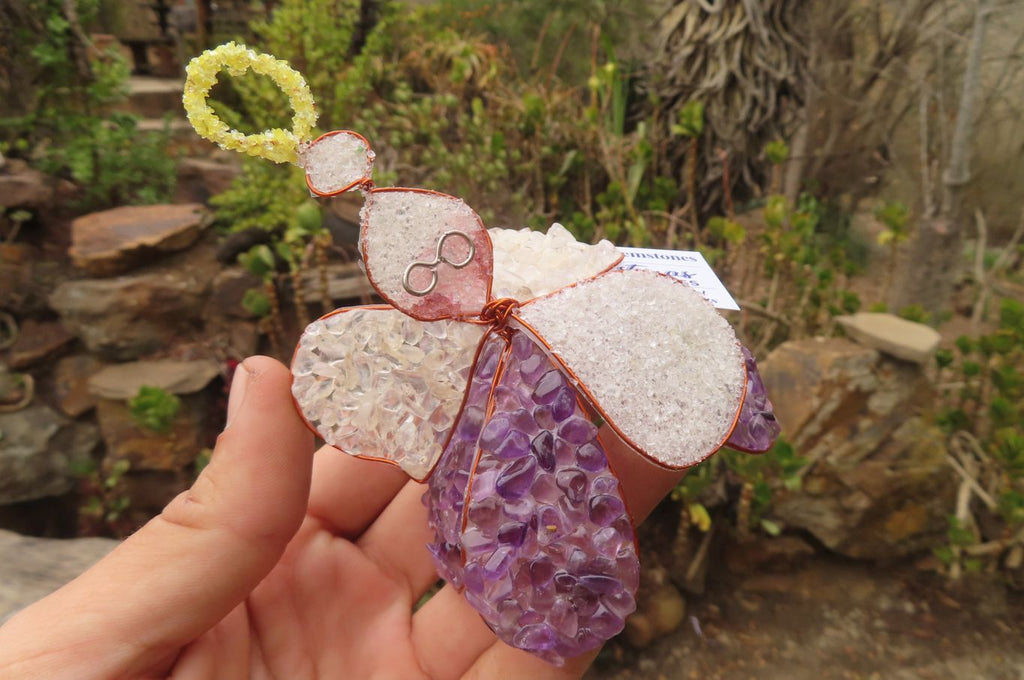 Hand Made Gemstone Granny Angel - sold per piece From South Africa - Toprock Gemstones and Minerals 