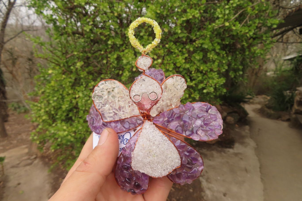 Hand Made Gemstone Granny Angel - sold per piece From South Africa - Toprock Gemstones and Minerals 