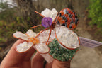 Hand Made Gemstone Bee With Flower - sold per piece From South Africa - Toprock Gemstones and Minerals 