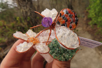 Hand Made Gemstone Bee With Flower - sold per piece From South Africa