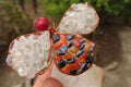 Hand Made Gemstone Bee With Flower - sold per piece From South Africa - Toprock Gemstones and Minerals 