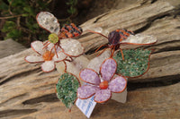 Hand Made Gemstone Bee With Flower - sold per piece From South Africa