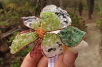 Hand Made Large Gemstone Orchid Flower - sold per piece From South Africa