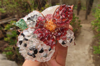Hand Made Large Gemstone Orchid Flower - sold per piece From South Africa
