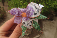 Hand Made Large Gemstone Orchid Flower - sold per piece From South Africa
