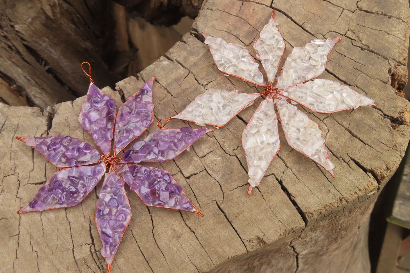 Hand Made Gemstone Snowflake - sold per piece From South Africa - Toprock Gemstones and Minerals 