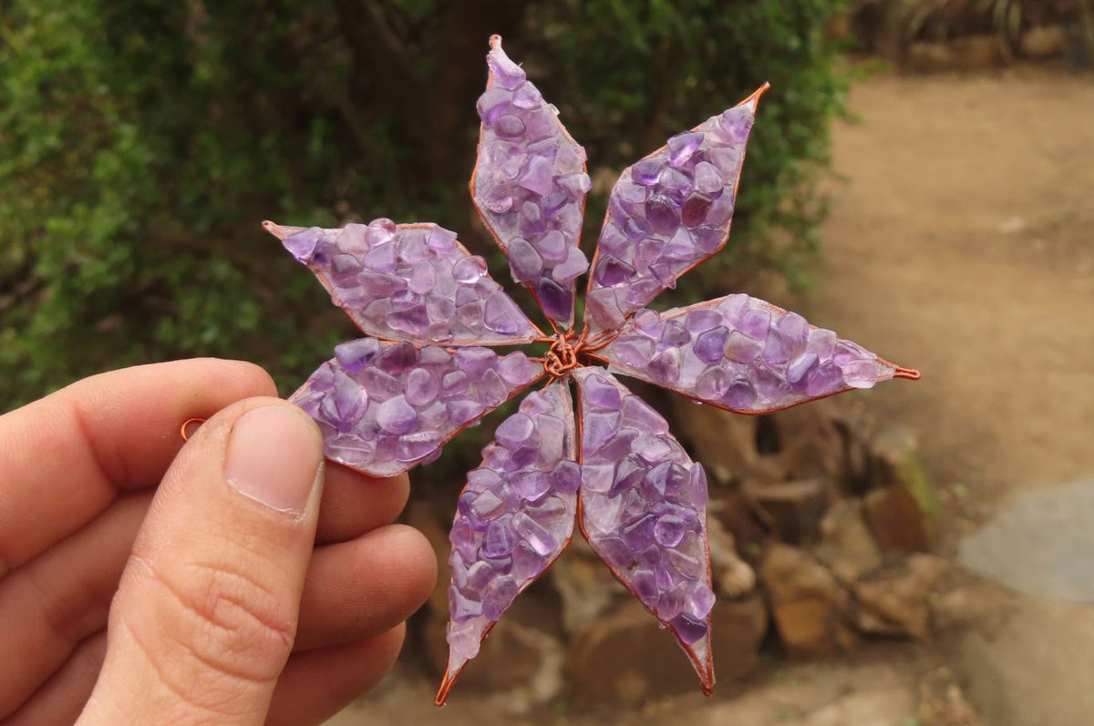 Hand Made Gemstone Snowflake - sold per piece From South Africa - Toprock Gemstones and Minerals 
